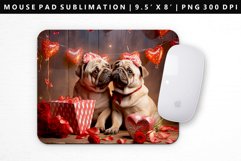 Valentine Dog Mouse Pad Design | Mouse Pad Sublimation PNG Product Image 1