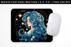 Aquarius Mouse Pad Design | Mouse Pad Sublimation PNG Product Image 1