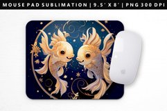 Zodiac Sign Mouse Pad Design | Mouse Pad Sublimation PNG Product Image 1