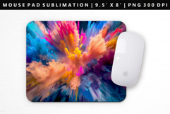 Rainbow Mouse Pad Design | Mouse Pad Sublimation PNG Product Image 1