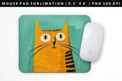 Funny Cat Mouse Pad Design | Mouse Pad Sublimation PNG Product Image 1