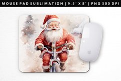 Funny Santa Mouse Pad Design | Mouse Pad Sublimation PNG Product Image 1