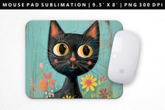 Funny Cat Mouse Pad Design | Mouse Pad Sublimation PNG Product Image 1