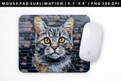 Funny Cat Mouse Pad Design | Mouse Pad Sublimation PNG Product Image 1