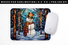 Snowman Mouse Pad Design | Mouse Pad Sublimation PNG Product Image 1