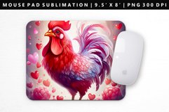 Rooster Mouse Pad Design | Mouse Pad Sublimation PNG Product Image 1