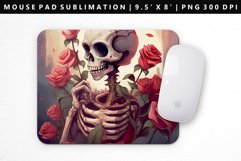 Skull Mouse Pad Design | Mouse Pad Sublimation PNG Product Image 1