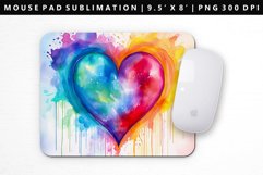 Heart Mouse Pad Design | Mouse Pad Sublimation PNG Product Image 1