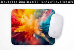 Rainbow Mouse Pad Design | Mouse Pad Sublimation PNG Product Image 1