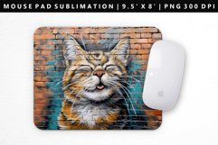 Funny Cat Mouse Pad Design | Mouse Pad Sublimation PNG Product Image 1