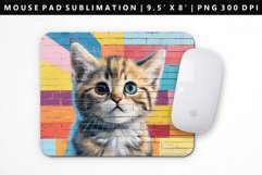 Funny Cat Mouse Pad Design | Mouse Pad Sublimation PNG Product Image 1