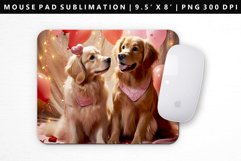 Valentine Dog Mouse Pad Design | Mouse Pad Sublimation PNG Product Image 1