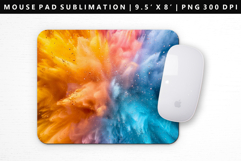 Rainbow Mouse Pad Design | Mouse Pad Sublimation PNG Product Image 1