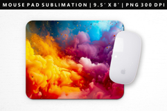 Rainbow Mouse Pad Design | Mouse Pad Sublimation PNG Product Image 1