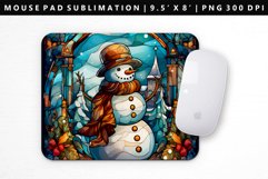 Snowman Mouse Pad Design | Mouse Pad Sublimation PNG Product Image 1