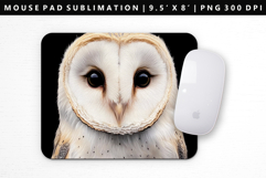 Owl Mouse Pad Design | Mouse Pad Sublimation PNG Product Image 1