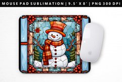 Snowman Mouse Pad Design | Mouse Pad Sublimation PNG Product Image 1