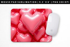 Puff Heart Mouse Pad Design | Mouse Pad Sublimation PNG Product Image 1