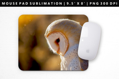 Owl Mouse Pad Design | Mouse Pad Sublimation PNG Product Image 1