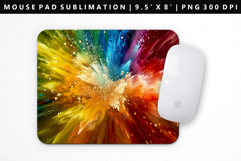 Rainbow Mouse Pad Design | Mouse Pad Sublimation PNG Product Image 1