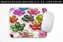 Flower Mouse Pad Design | Mouse Pad Sublimation PNG Product Image 1