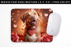 Valentine Dog Mouse Pad Design | Mouse Pad Sublimation PNG Product Image 1