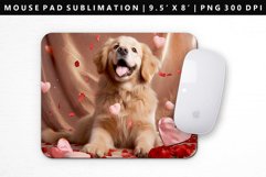 Valentine Dog Mouse Pad Design | Mouse Pad Sublimation PNG Product Image 1
