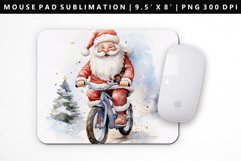 Funny Santa Mouse Pad Design | Mouse Pad Sublimation PNG Product Image 1