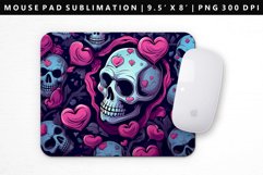 Skull Mouse Pad Design | Mouse Pad Sublimation PNG Product Image 1