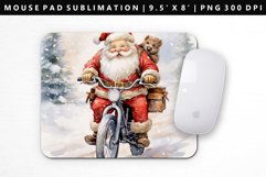 Funny Santa Mouse Pad Design | Mouse Pad Sublimation PNG Product Image 1