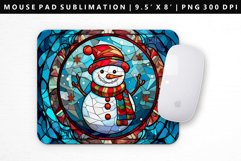 Snowman Mouse Pad Design | Mouse Pad Sublimation PNG Product Image 1