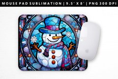 Snowman Mouse Pad Design | Mouse Pad Sublimation PNG Product Image 1