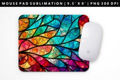 Stained Glass Mouse Pad Design | Mouse Pad Sublimation PNG Product Image 1