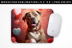 Valentine Dog Mouse Pad Design | Mouse Pad Sublimation PNG Product Image 1