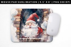 Funny Santa Mouse Pad Design | Mouse Pad Sublimation PNG Product Image 1
