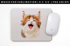 Funny Cat Mouse Pad Design | Mouse Pad Sublimation PNG Product Image 1