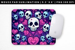 Skull Mouse Pad Design | Mouse Pad Sublimation PNG Product Image 1