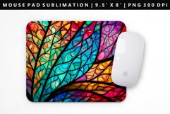 Stained Glass Mouse Pad Design | Mouse Pad Sublimation PNG Product Image 1
