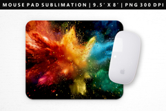 Rainbow Mouse Pad Design | Mouse Pad Sublimation PNG Product Image 1