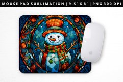 Snowman Mouse Pad Design | Mouse Pad Sublimation PNG Product Image 1