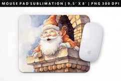 Funny Santa Mouse Pad Design | Mouse Pad Sublimation PNG Product Image 1