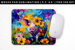 Pig Mouse Pad Design | Mouse Pad Sublimation PNG Product Image 1
