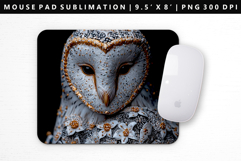Owl Mouse Pad Design | Mouse Pad Sublimation PNG Product Image 1