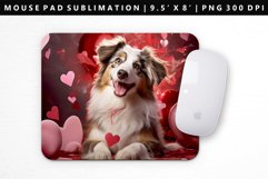 Valentine Dog Mouse Pad Design | Mouse Pad Sublimation PNG Product Image 1