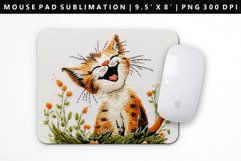 Funny Cat Mouse Pad Design | Mouse Pad Sublimation PNG Product Image 1