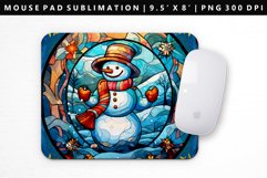 Snowman Mouse Pad Design | Mouse Pad Sublimation PNG Product Image 1