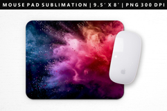 Rainbow Mouse Pad Design | Mouse Pad Sublimation PNG Product Image 1