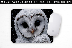 Owl Mouse Pad Design | Mouse Pad Sublimation PNG Product Image 1