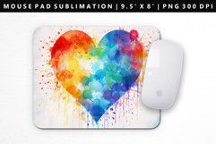 Heart Mouse Pad Design | Mouse Pad Sublimation PNG Product Image 1