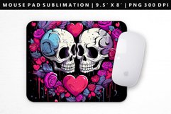 Skull Mouse Pad Design | Mouse Pad Sublimation PNG Product Image 1
